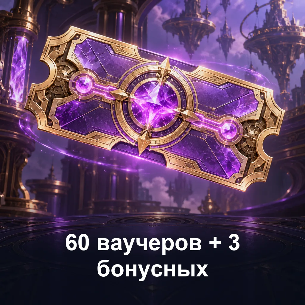 60 ваучеров + 3 бонусных