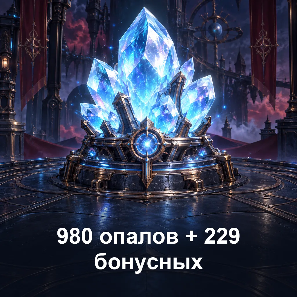 980 опалов + 229 бонусных