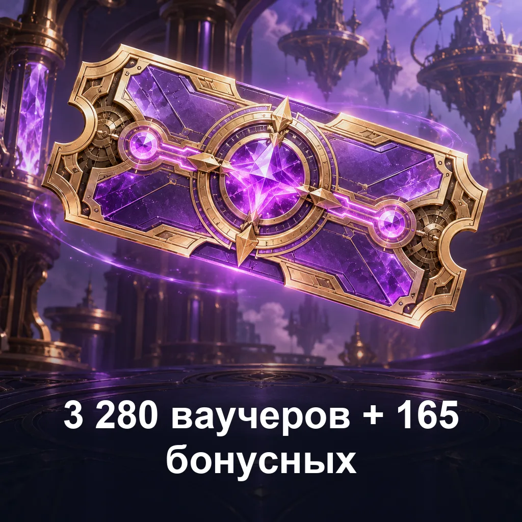 3 280 ваучеров + 165 бонусных