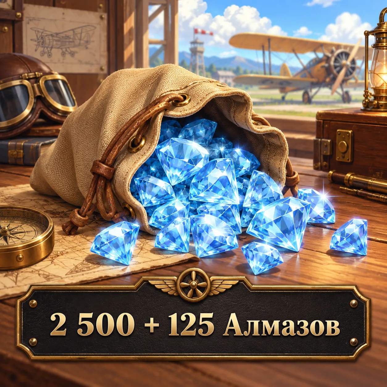 2 500 + 125 Алмазов