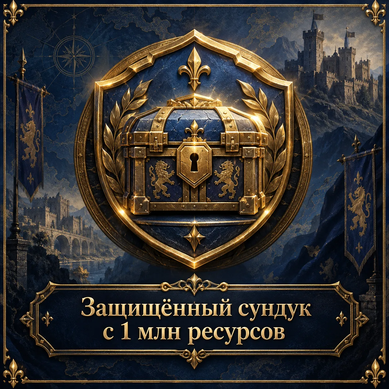 Защищённый сундук с 1 млн ресурсов