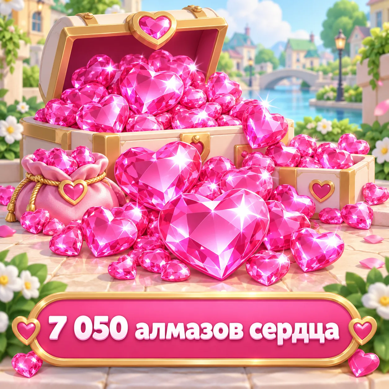 7 050 алмазов сердца
