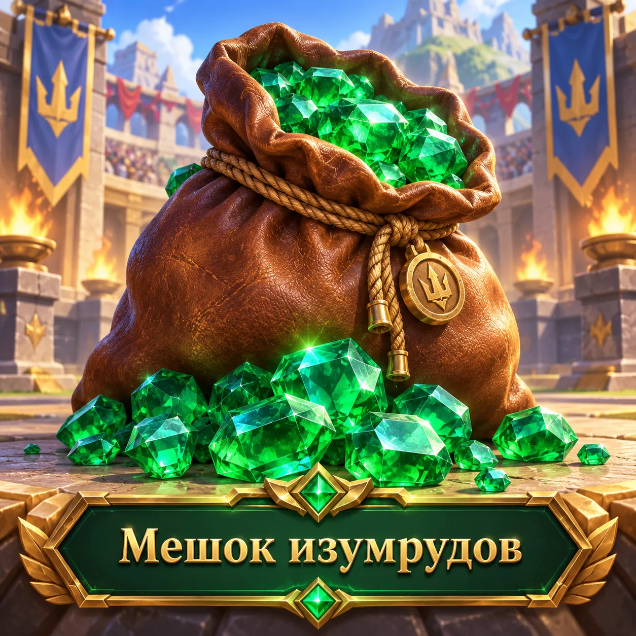 Мешок изумрудов