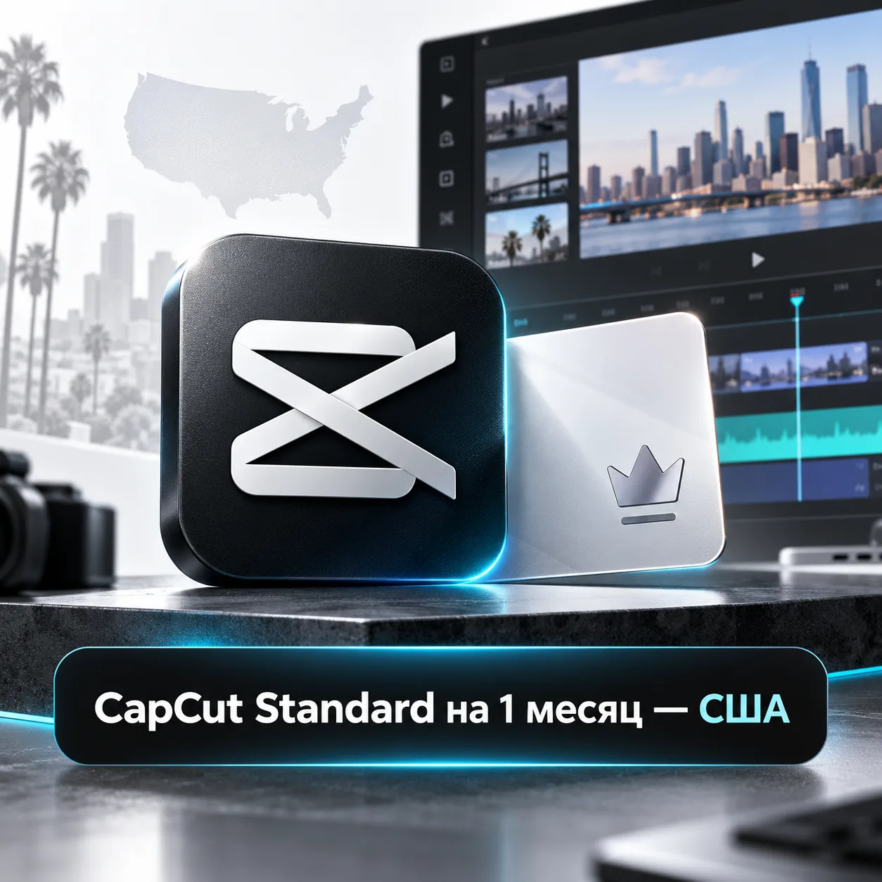 CapCut Standard на 1 месяц — США