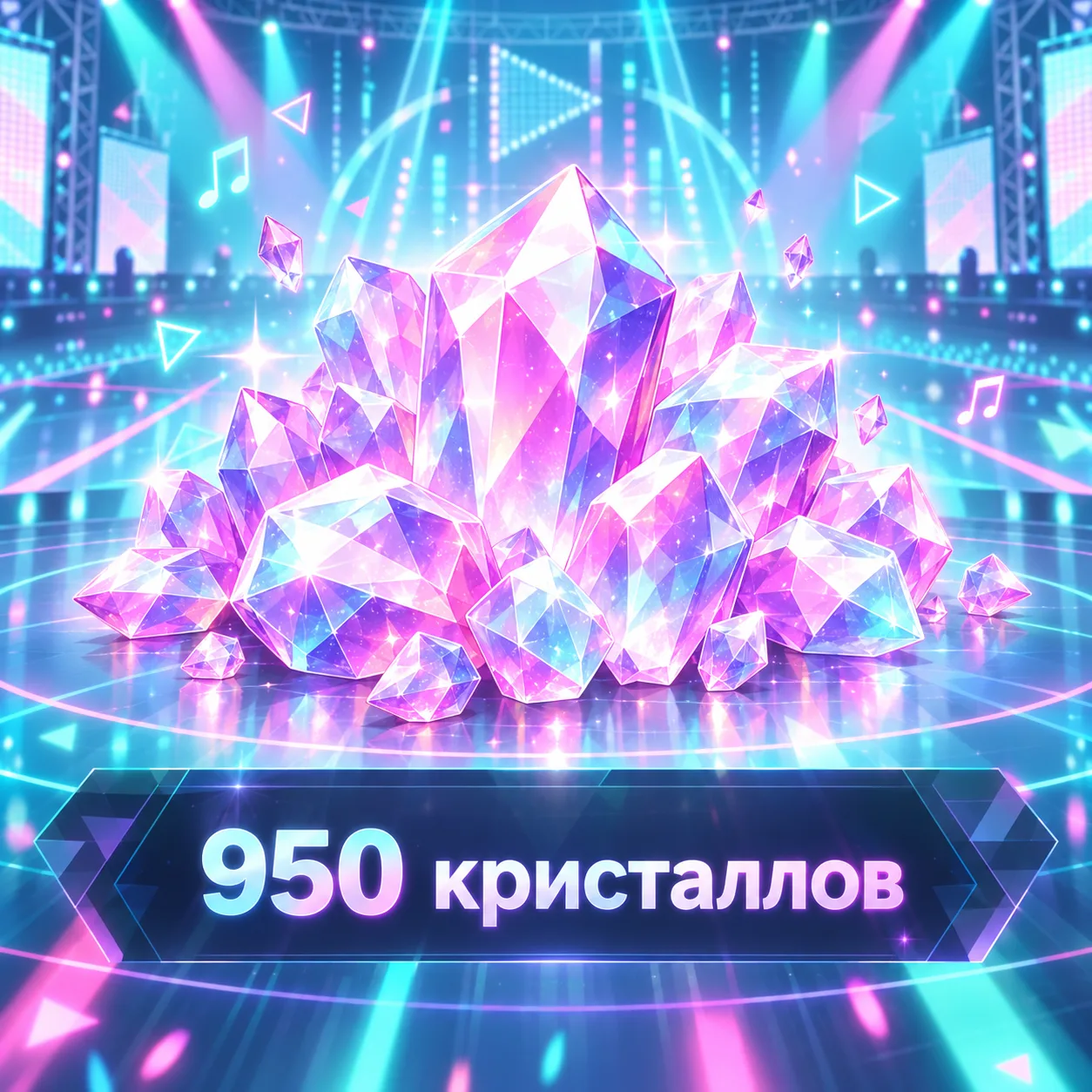 950 кристаллов