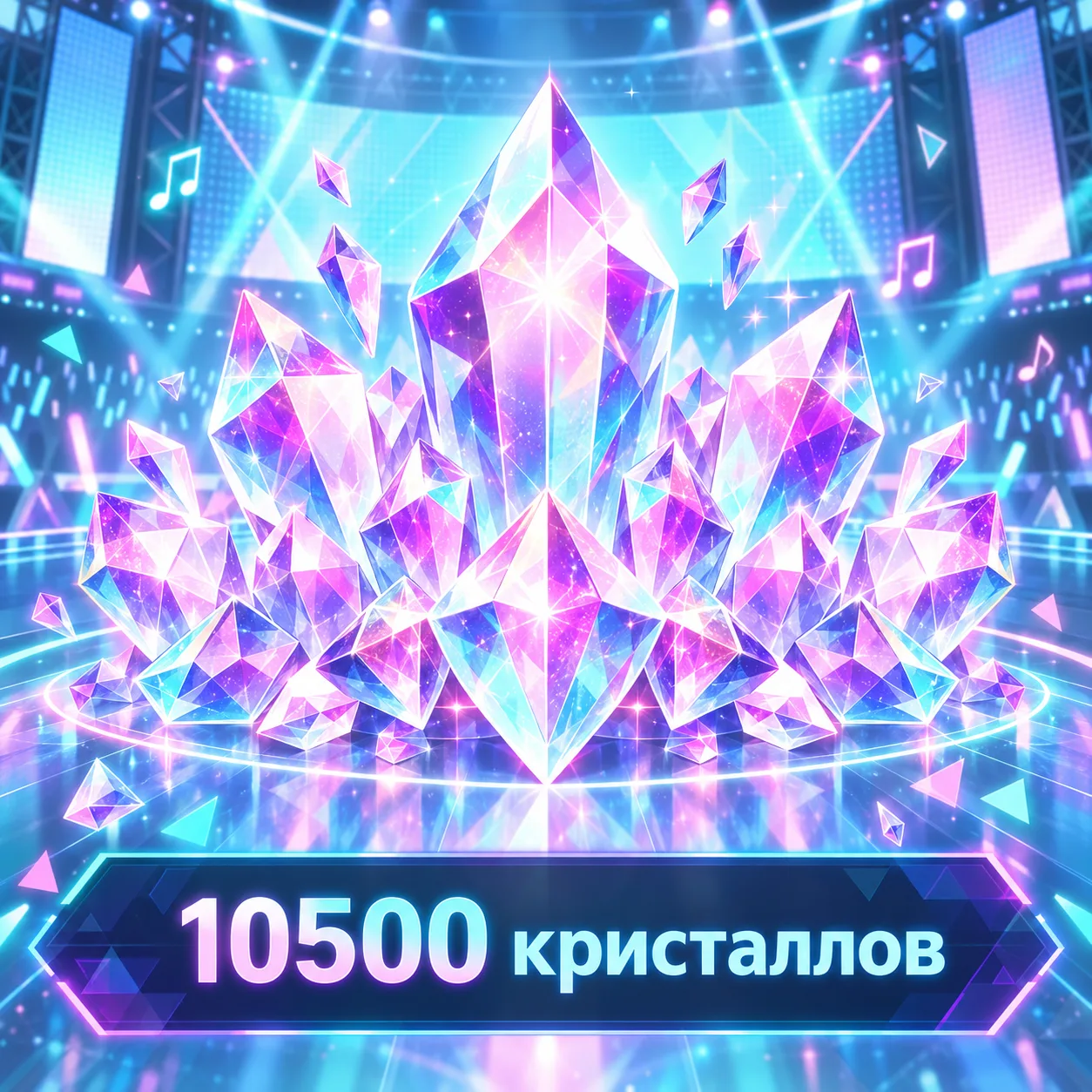 10500 кристаллов