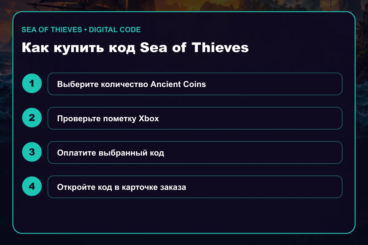 Как купить Ancient Coins для Sea of Thieves на Xbox