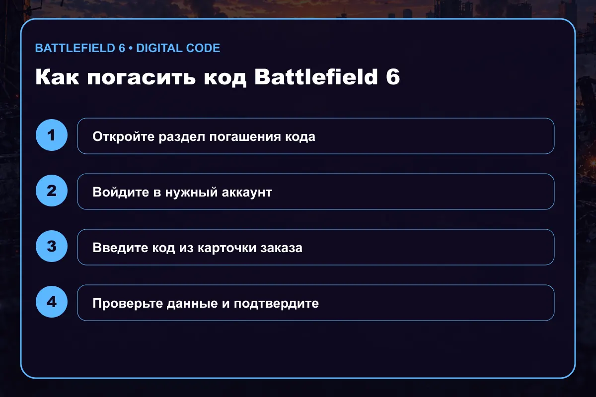 Инструкция по активации BFC для Battlefield 6