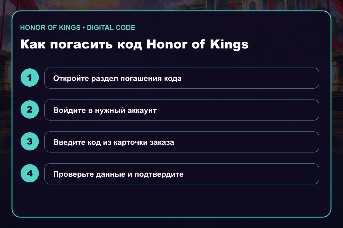 Инструкция по активации Honor of Kings