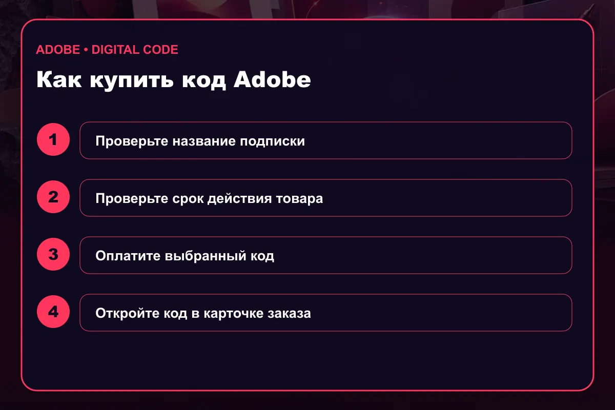 Как купить цифровой код Adobe Digital Code