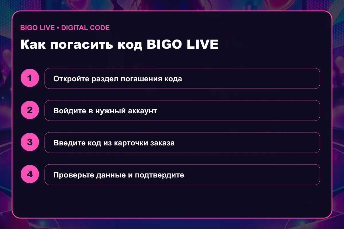Инструкция по активации Bigo Live
