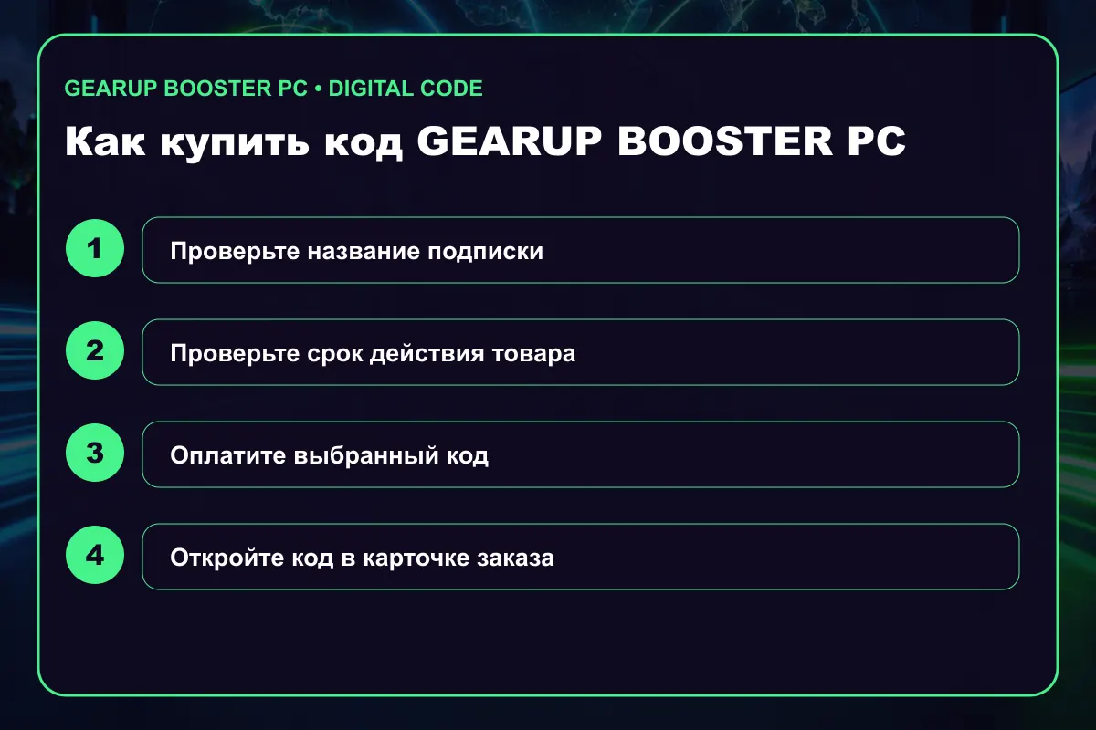 Как купить подписку GearUP Booster GearUP Booster PC