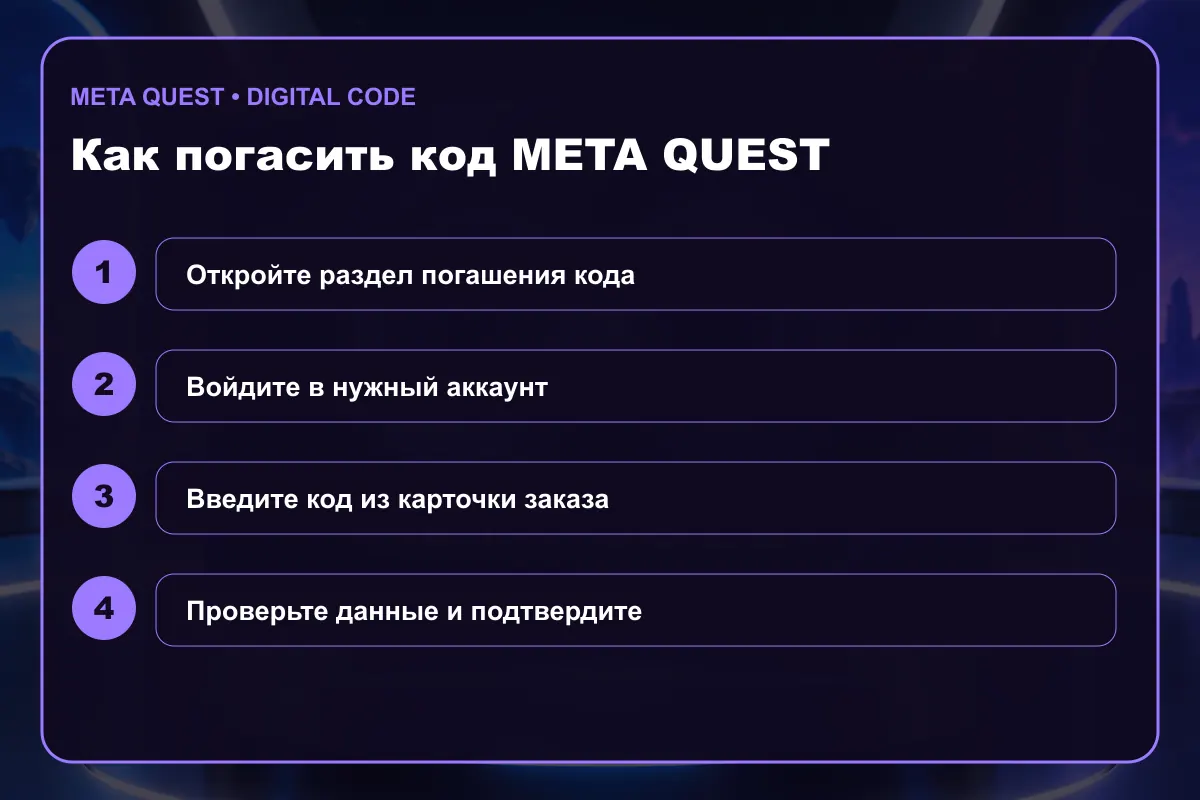 Инструкция по активации Meta Quest