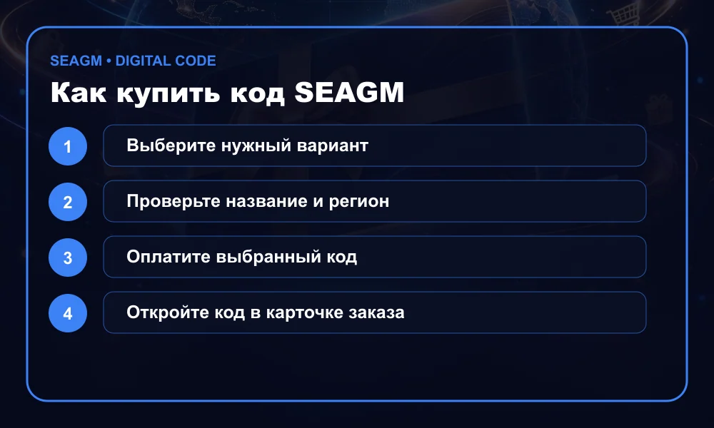 Как купить код SEAGM