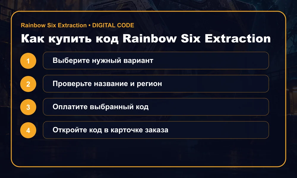 Как купить код Tom Clancy’s Rainbow Six® Extraction