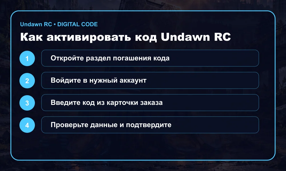 Инструкция по активации Undawn RC