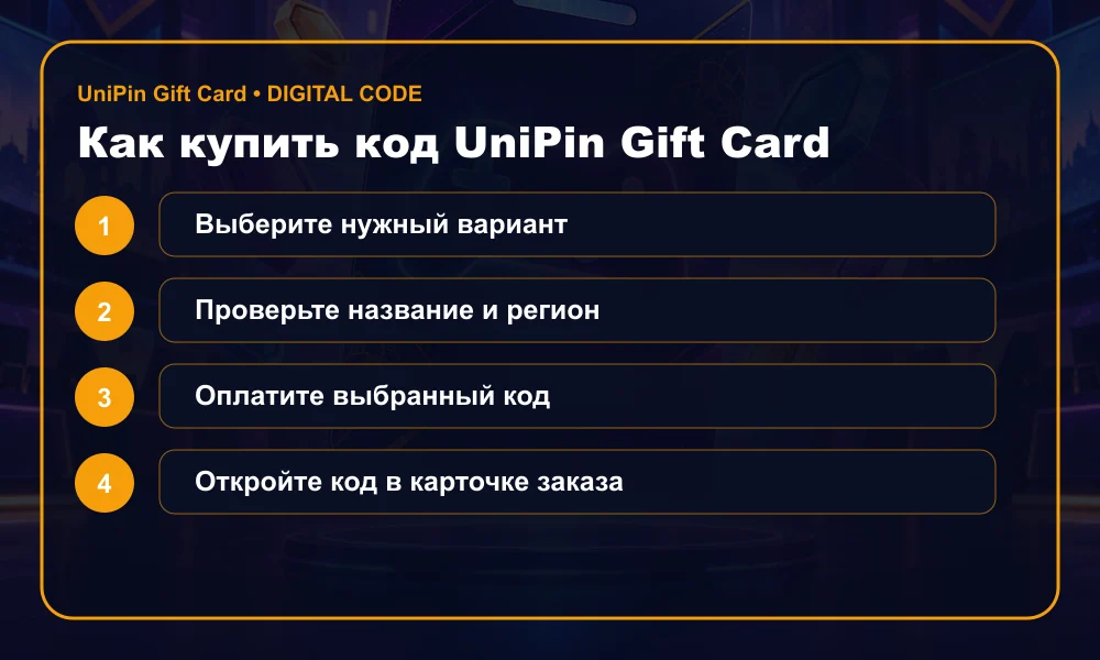 Как купить код UniPin Voucher Gift Card (IN)
