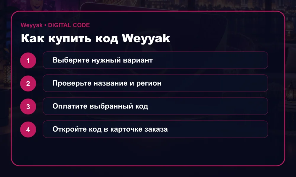 Как купить код Weyyak