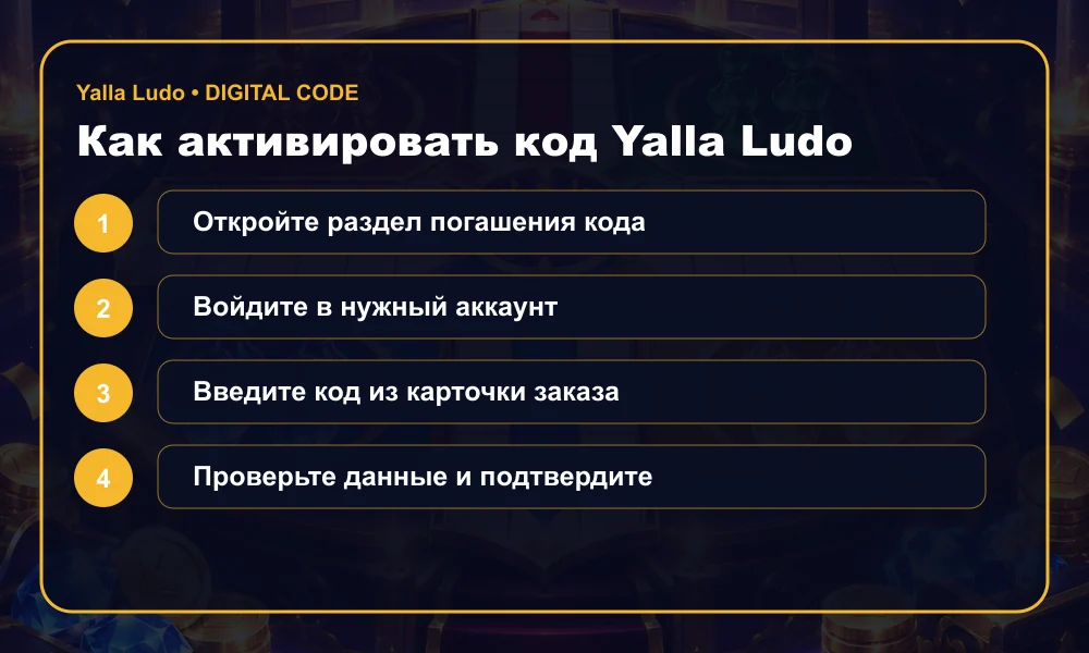 Инструкция по активации Yalla Ludo