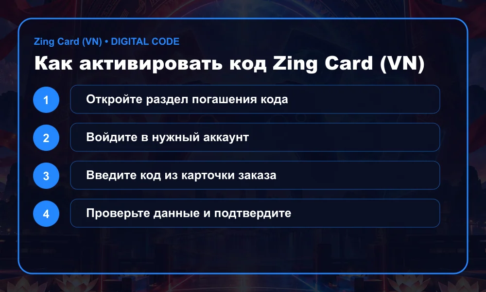 Инструкция по активации Zing Card (VN)