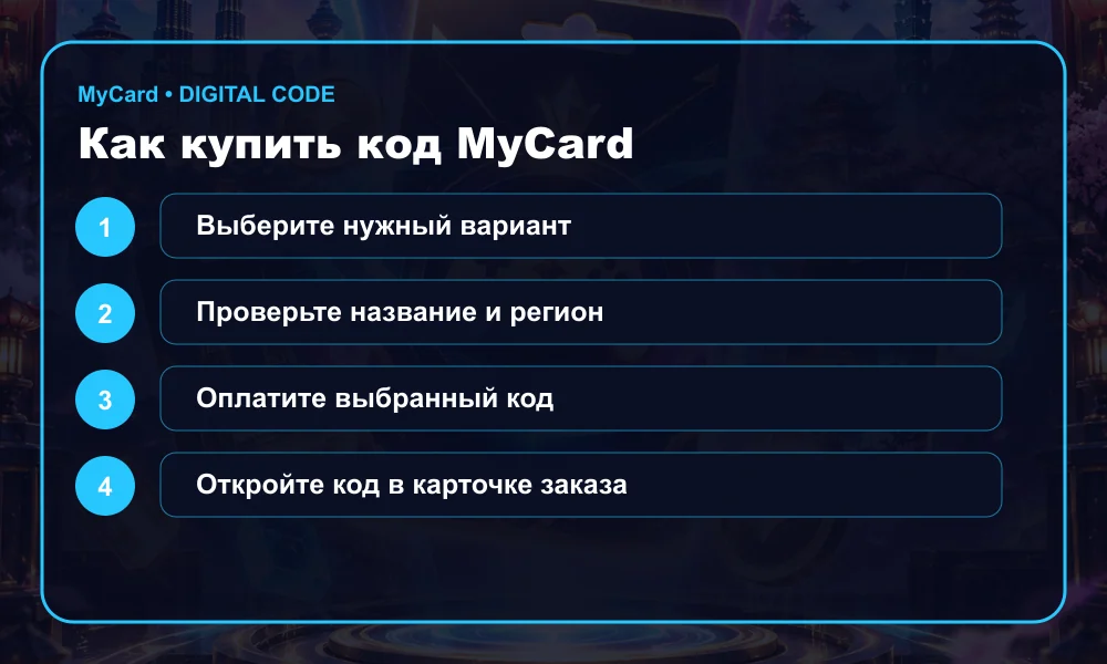 Как купить код MyCard