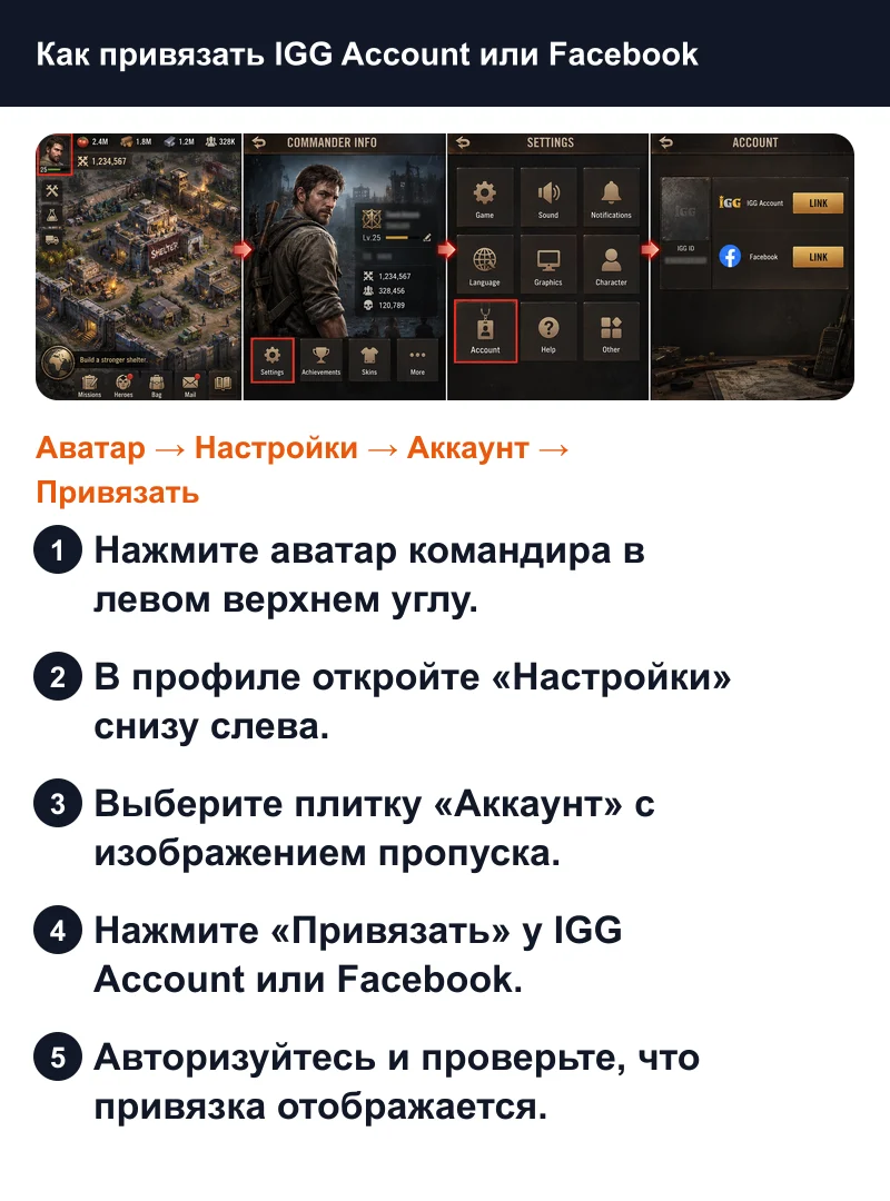 Путь от аватара до привязки аккаунта и UID в Doomsday: Last Survivors