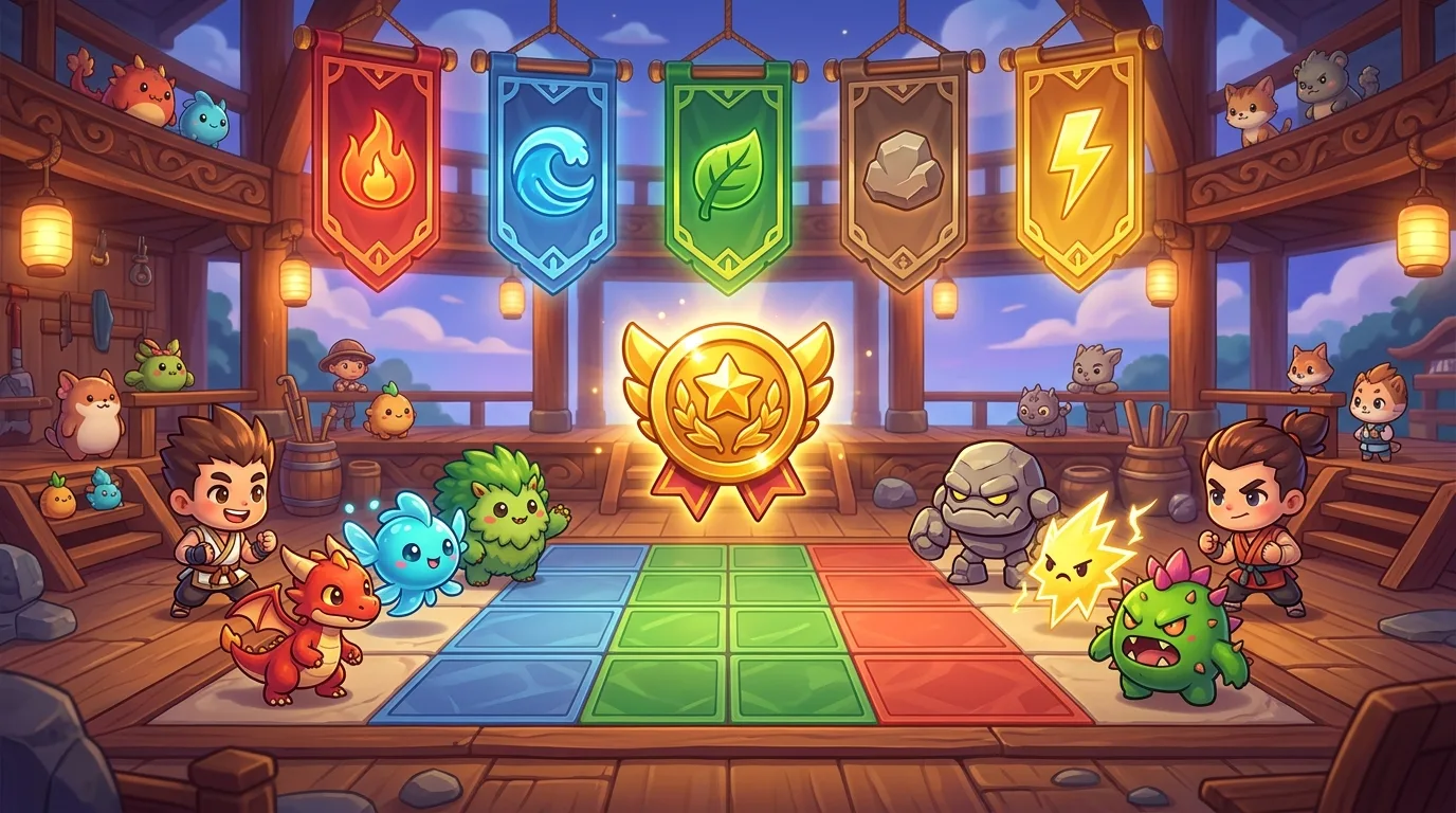 Clash of Critters: Додзё значков, бои за значки стихий