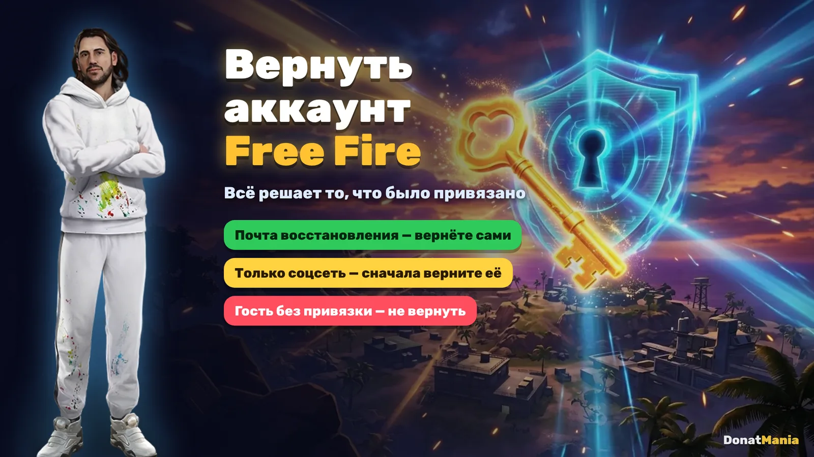 Как вернуть аккаунт Free Fire: почта восстановления, привязка к соцсети, гостевой аккаунт