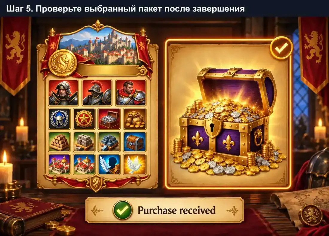 Total Battle: проверка полученного пакета после выполнения заказа
