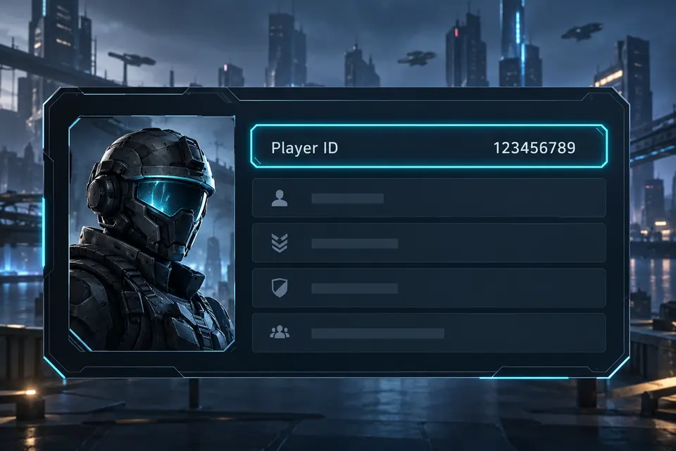 Где найти ID игрока в New State Mobile: поле Player ID в профиле