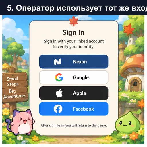 Как войти в MapleStory Idle RPG тем же привязанным способом