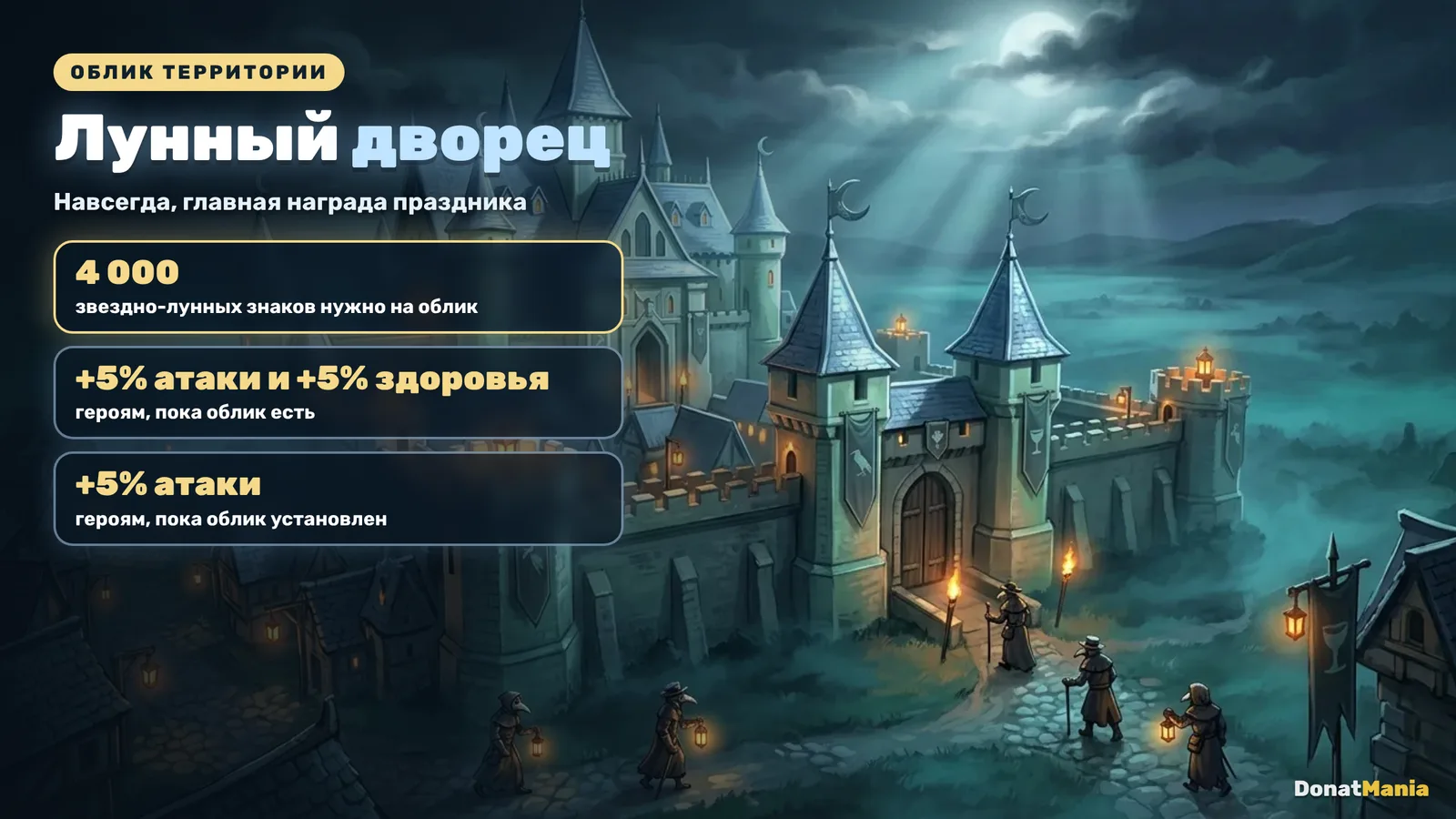 Last Asylum: Plague: облик территории Лунный дворец и его бонусы к атаке и здоровью героев