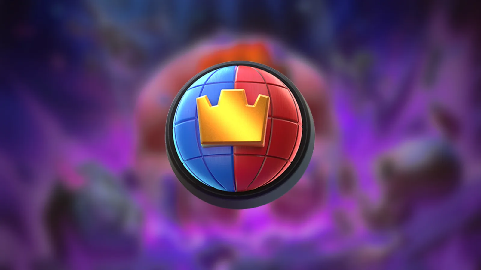 Crown Token в Clash Royale: красно-синий жетон с золотой короной