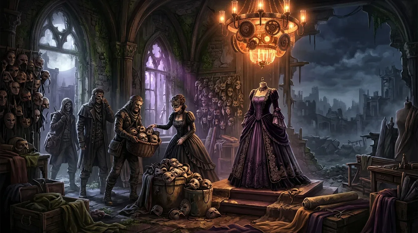 Маски и бальное платье: Примерка наряда в Last Asylum: Plague